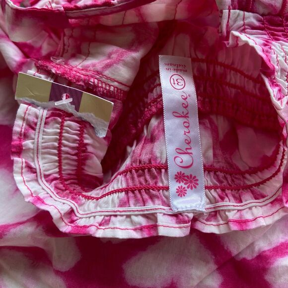 Cherokee Girls Dress Size 3T Pink White Heart Print Halter Sundress Batik NEW - Picture 5 of 7